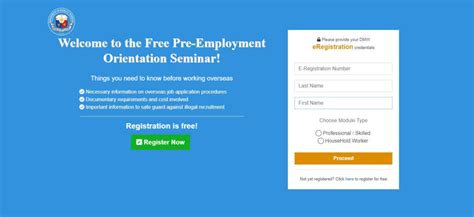 dmw pre employment and government online registration|How to Register Pre.